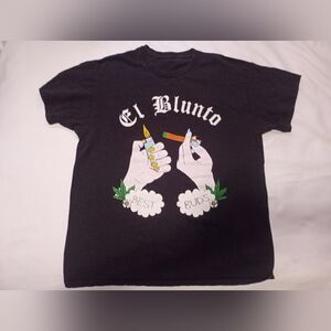 XL  Black Graphic T-Shirt Maryjane, Smoke, Best Budd , Womens